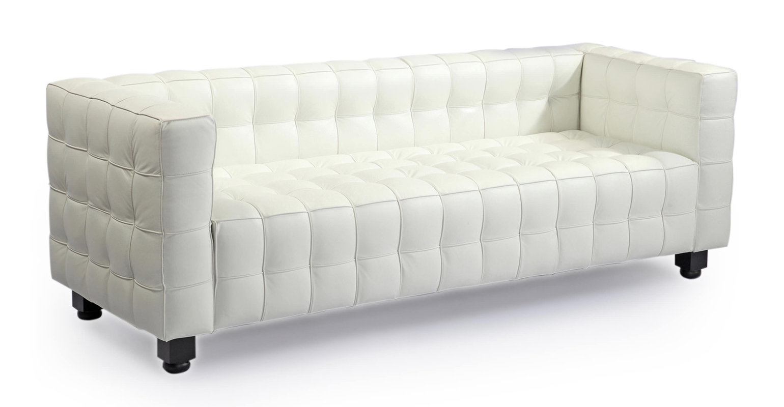 Kardiel Kubus Mid Century Modern Leather Chesterfield Sofa & Reviews